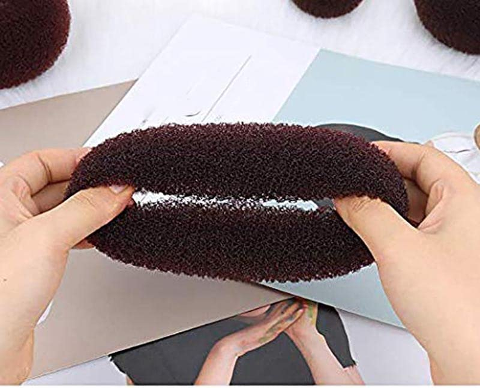 BEETIY Donut Hair Bun Maker Set 7 Pieces, DEVVIS Magic Ring Style Bun Shaper Tool Kit Donuts Snap Bun Makers Ponytail Hair Tool for Women Girls (1 Extra-Large, 2 Large, 2 Medium and 2 Small) 5 Pieces Hair Elastic Bands, 20 Pieces Hair Pins image number 3