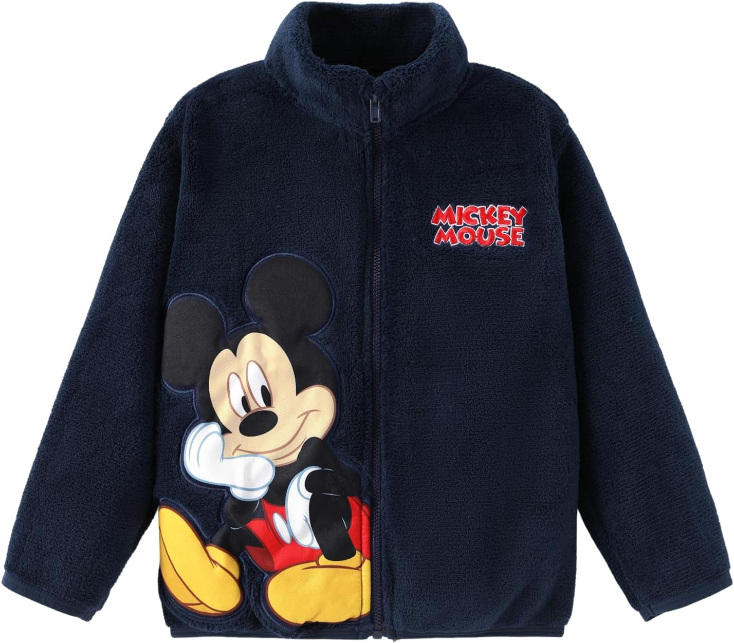 Disney Stitch Frozen Elsa Minnie Mickey Girls/Boys Fleece Jacket Full Zip Sherpa Fuzzy Warm Winter Outwear Coat 2-13 Years