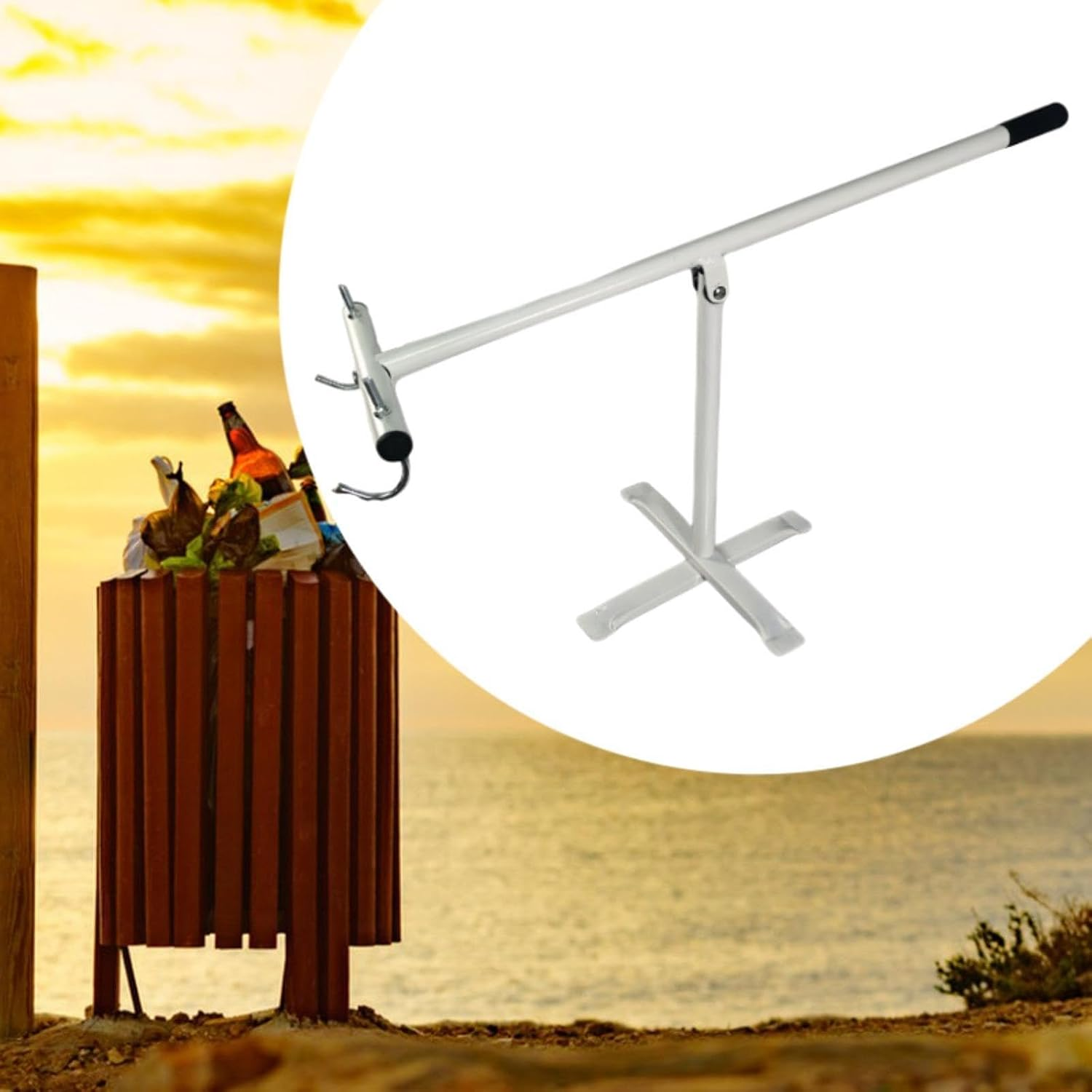 Weilaikeqi Manual Trash Compactor Tool,Waste Recycling Press Tool,Touchless Trash Bin Compactor image number 6