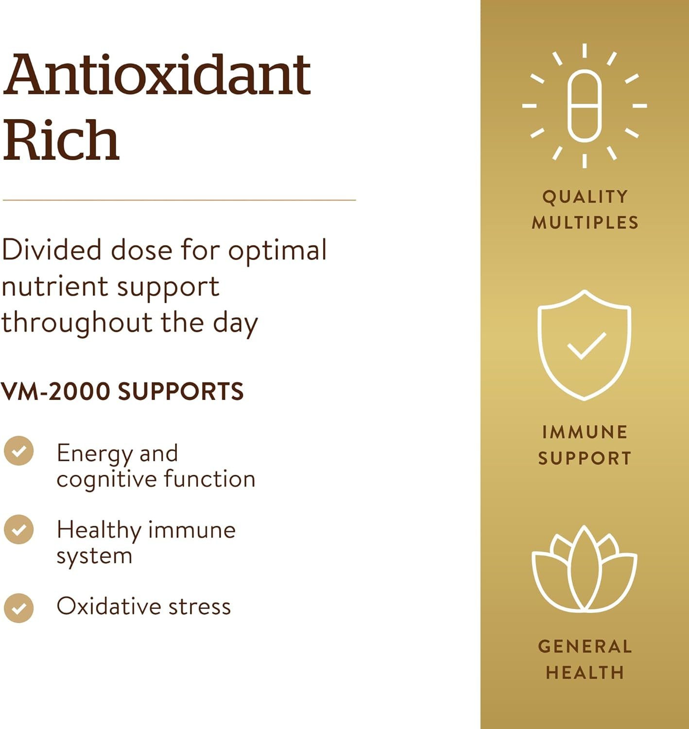 Solgar - Formula VM-2000 Multinutrient Formula - 180 Tablets image number 5