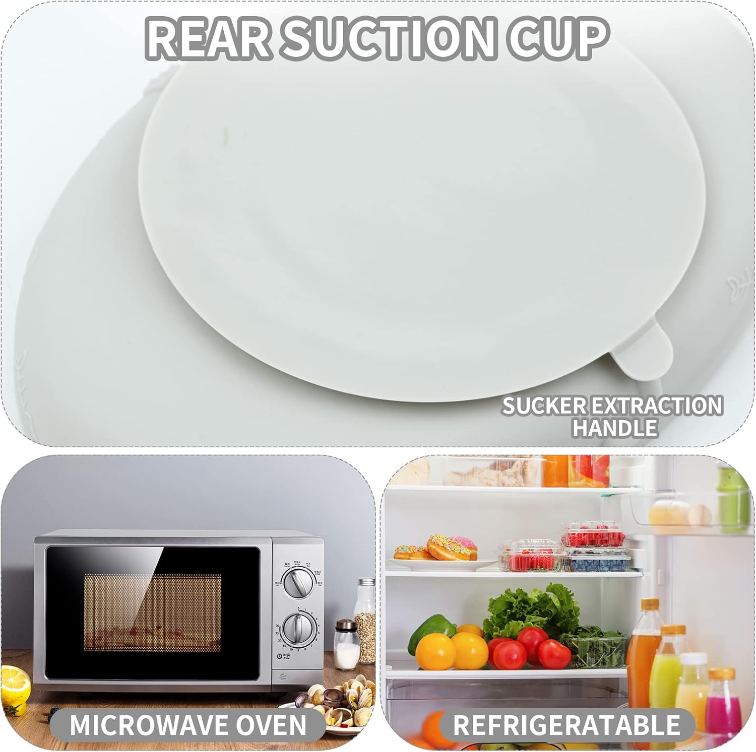 Feeding Bowls for Cats, Silicone Bowl, Wide Cat Food, Water Bowl, Feeding Bowl, Flat Cat Bowl, Milk Bowl for Kittens, Kitty Dogs, Pets for Dry Food and Wet Food (Grey) image number 3