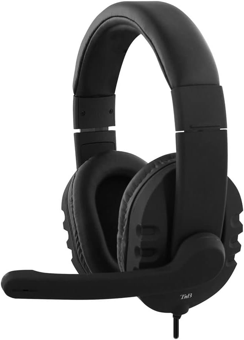 TNB HS-300 Headset with Wired Multimedia Headphones - Black image number 1