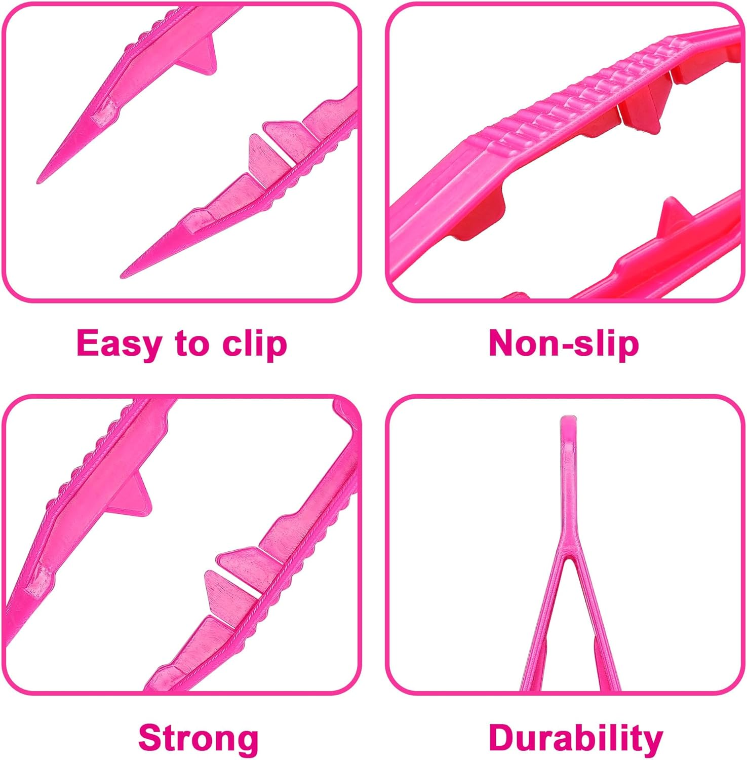 40 PCS Plastic Tweezers for Crafts Plastic Beads Tweezers Bead Craft Forceps Tools for DIY Jewelry Making Kids Adult Home Classroom School (Colorful) image number 3