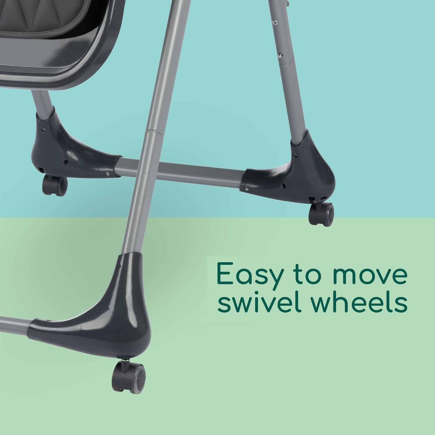 Mother&rsquo;S Choice Strand Hi-Lo Highchair (Mineral Graphite) &ndash; Adjustable Recline, Removable Tray & Padded Seat for Babies 6&ndash;36 Months image number 3