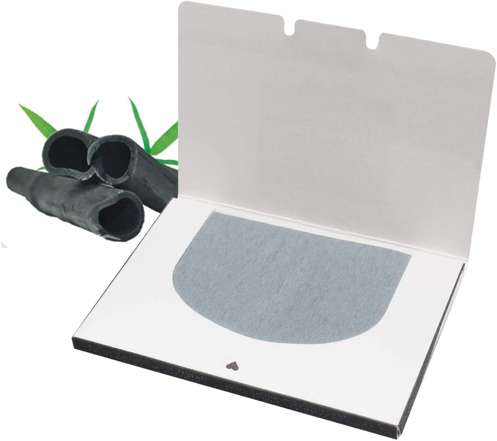 200 Sheets Oil Blotting Paper, Bamboo Charcoal and Green Tea Facial Oil Absorbing Sheets, Top Handy Portable Oil Absorbing Tissues for Skin Care or Make Up(2 Pack) image number 4