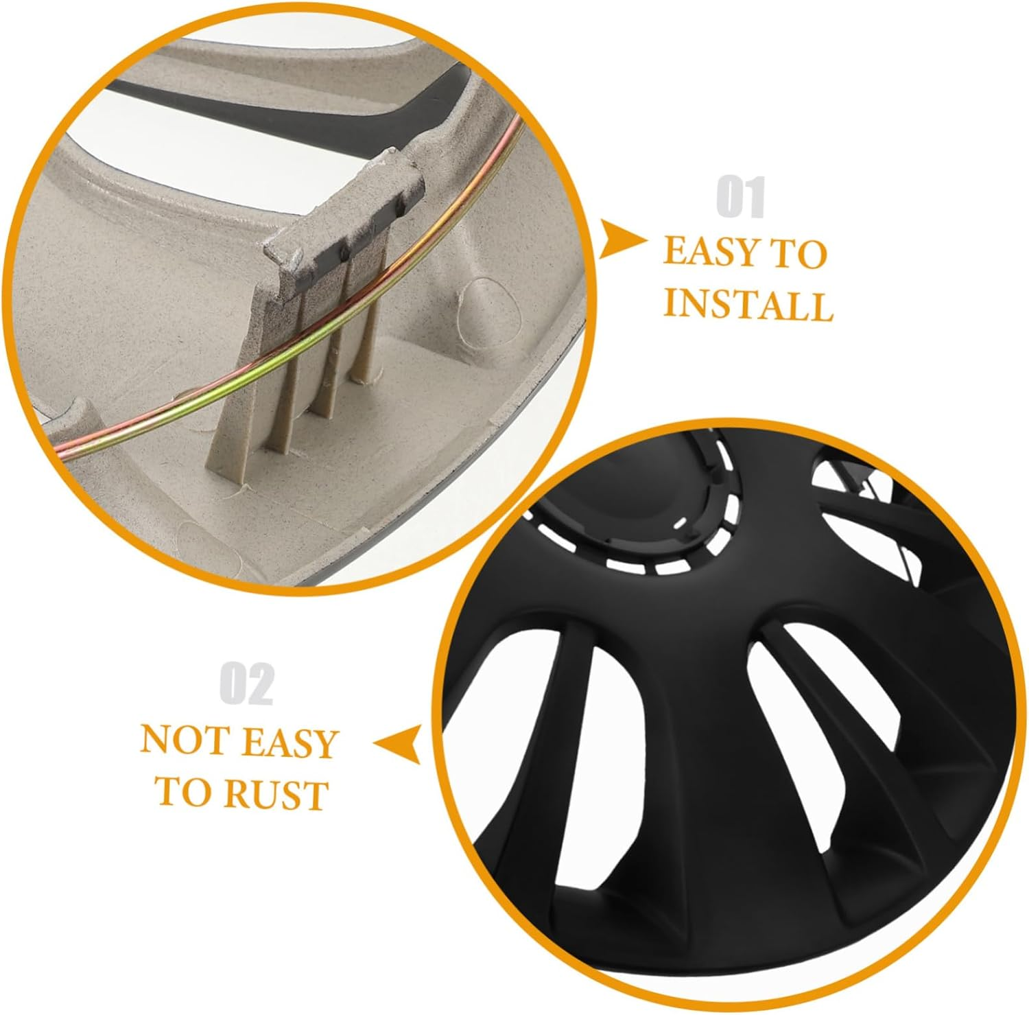 GRIRIW Wheel Rim Covers Decorative Hubcaps for Car Accessories Automotive Hub Covers Hubcaps image number 6