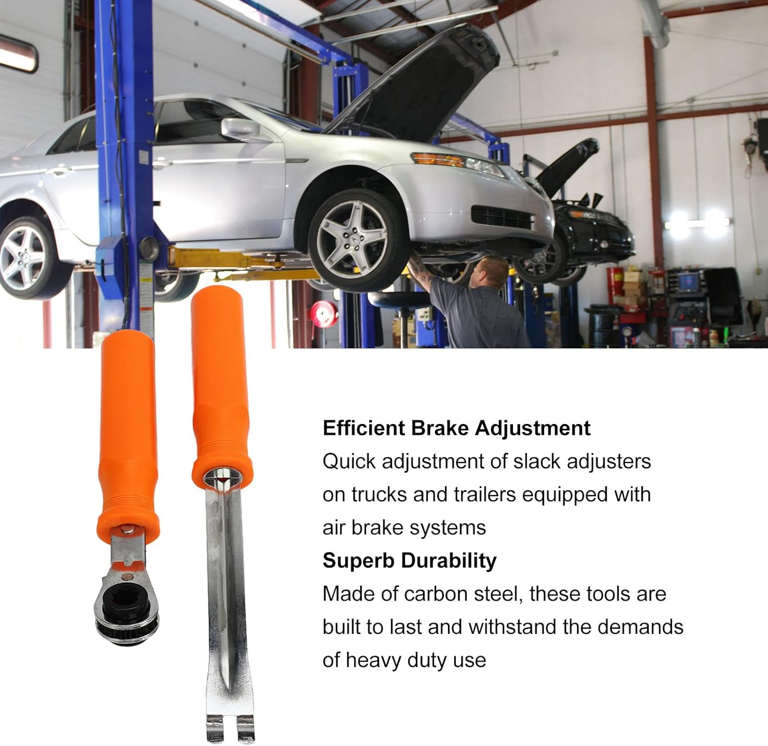 2PCS Automatic Slack Adjuster Tool Set for Trucks Trailers Efficient Brake Adjustment image number 3