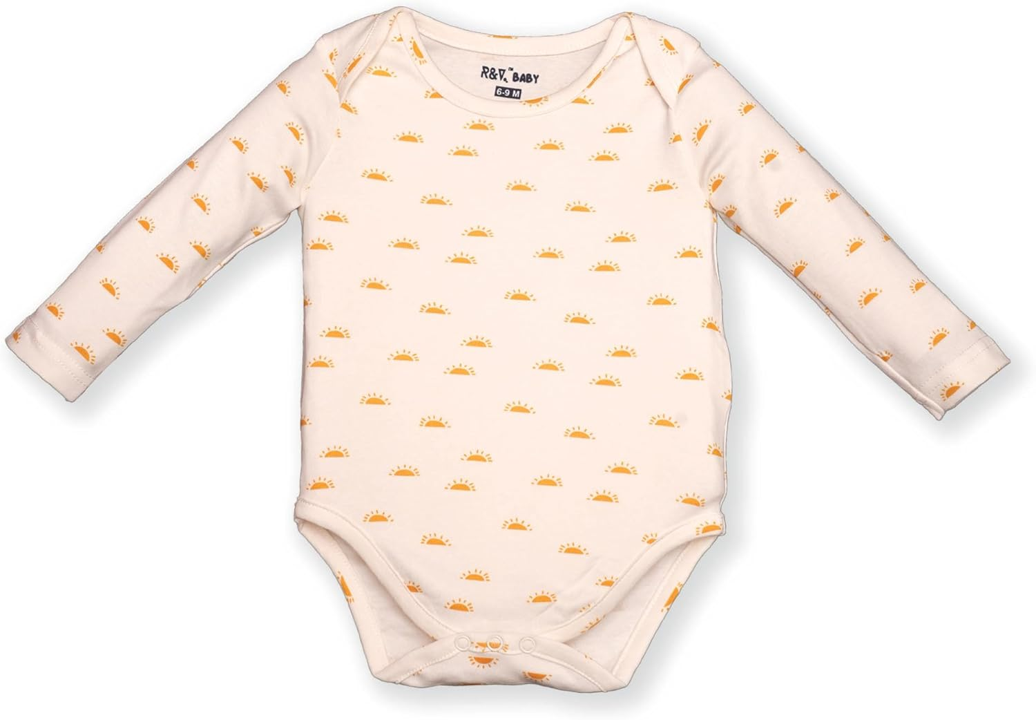 Baby 6 Piece Bodysuit Set with Space-Themed Print, Long Sleeves, 100% Cotton (Multi Pack of 6)