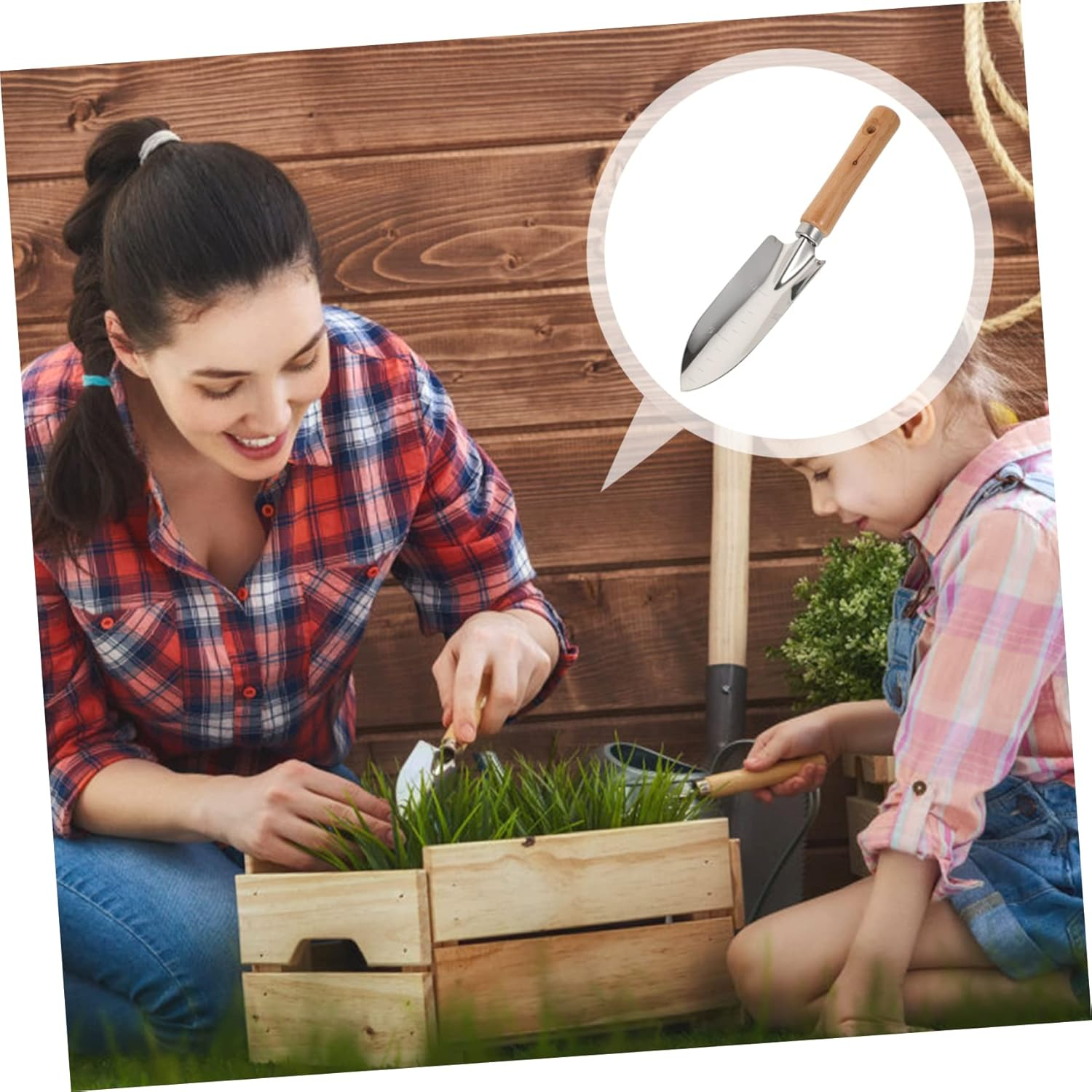 Gardening Trowel Stainless Steel Shovel Hand Garden Tool Transplanting Spade Outdoor Accessories image number 3