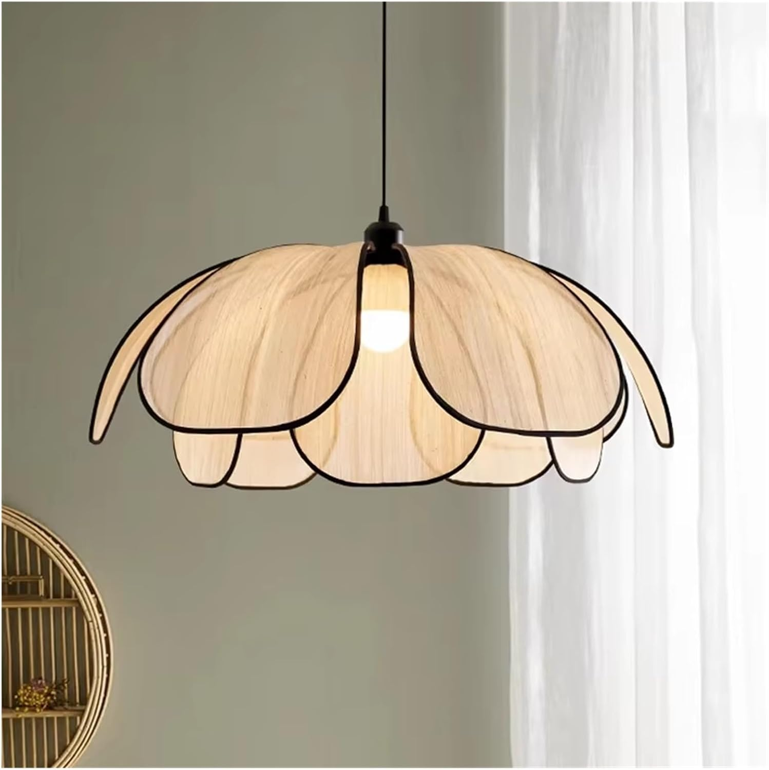 Nordic Style Simple LED Pendant Lights for Dining Room Coffee Table Kitchen Bedroom Chaner,Crystal Chaner (Warm White 3000K D80Cm H25Cm) image number 2