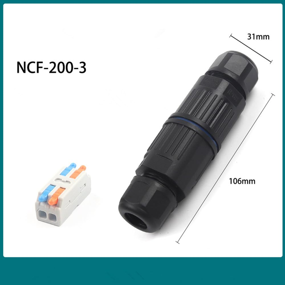 6 Pcs IP68 Waterproof Electrical Cable Connector, Outdoor 2 Way Junction Box, Wire Connectors with Replaceable Lever Wire for Cable, Outdoor, Garden, Street Light, Quick Screwless Installation image number 5