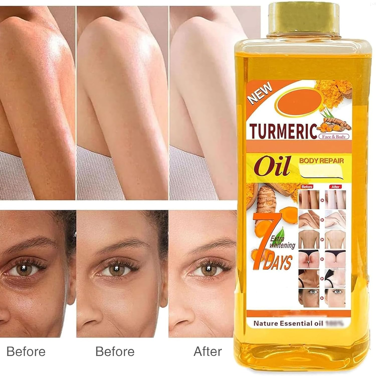 Soft 7 Oil, Soft 7 Turmeric Oil, Soft 7 Oil Body, Soft 7 Turmeric Body Oil, Soft 7 Turmeric Honey Oil, Turmeric Oil for Skin, Veetgold Body Oil, Veetgold Turmeric Super Whitening Body Oil (1Pc) image number 6