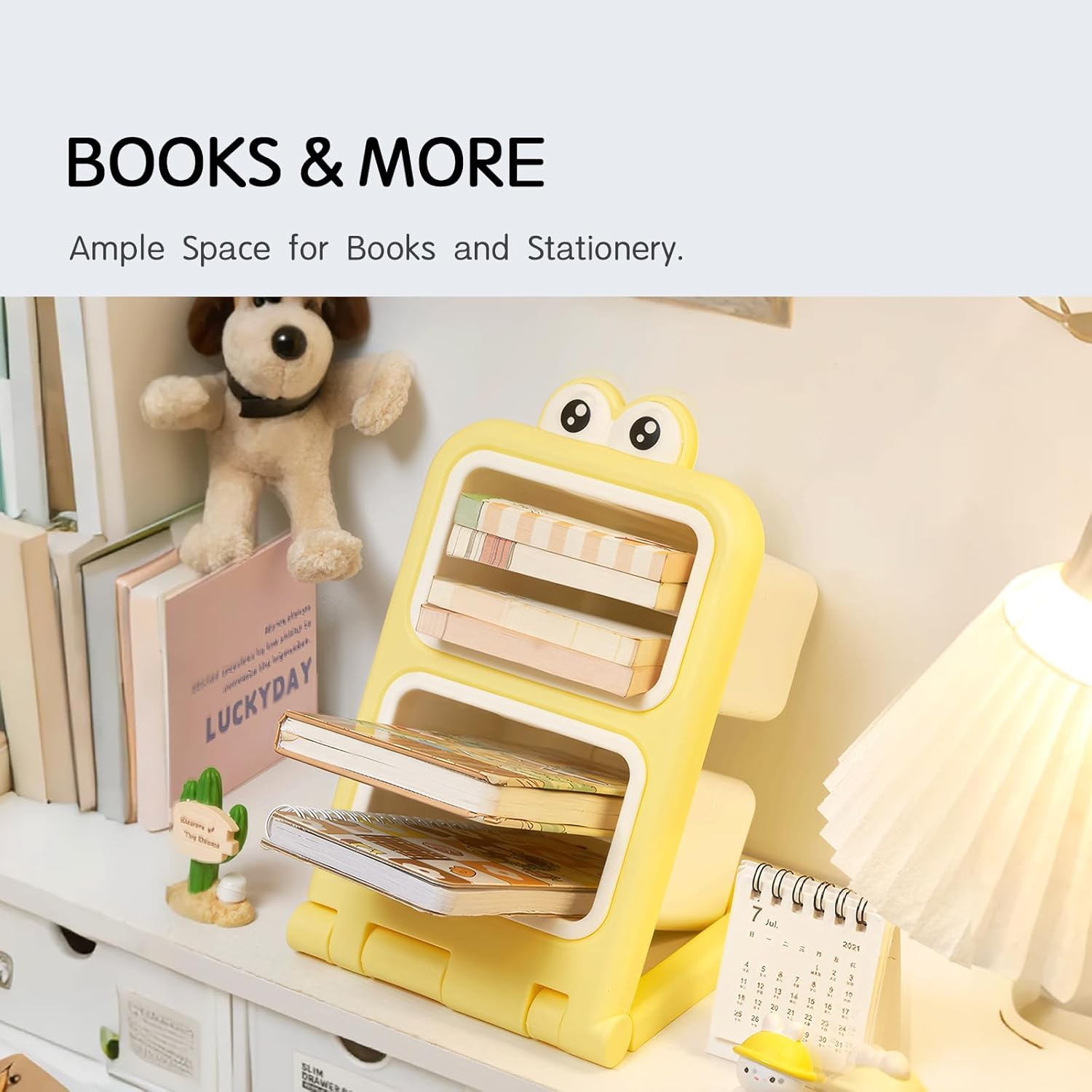 Comfycottage Foldable Desk Organizer, Multi-Functional DIY Pen Holder, Large Capacity Office Supplies Rack, Space Saving Stationary Marker Organizer Divided Desktop Storage for Pen Pencils (Pink) image number 4