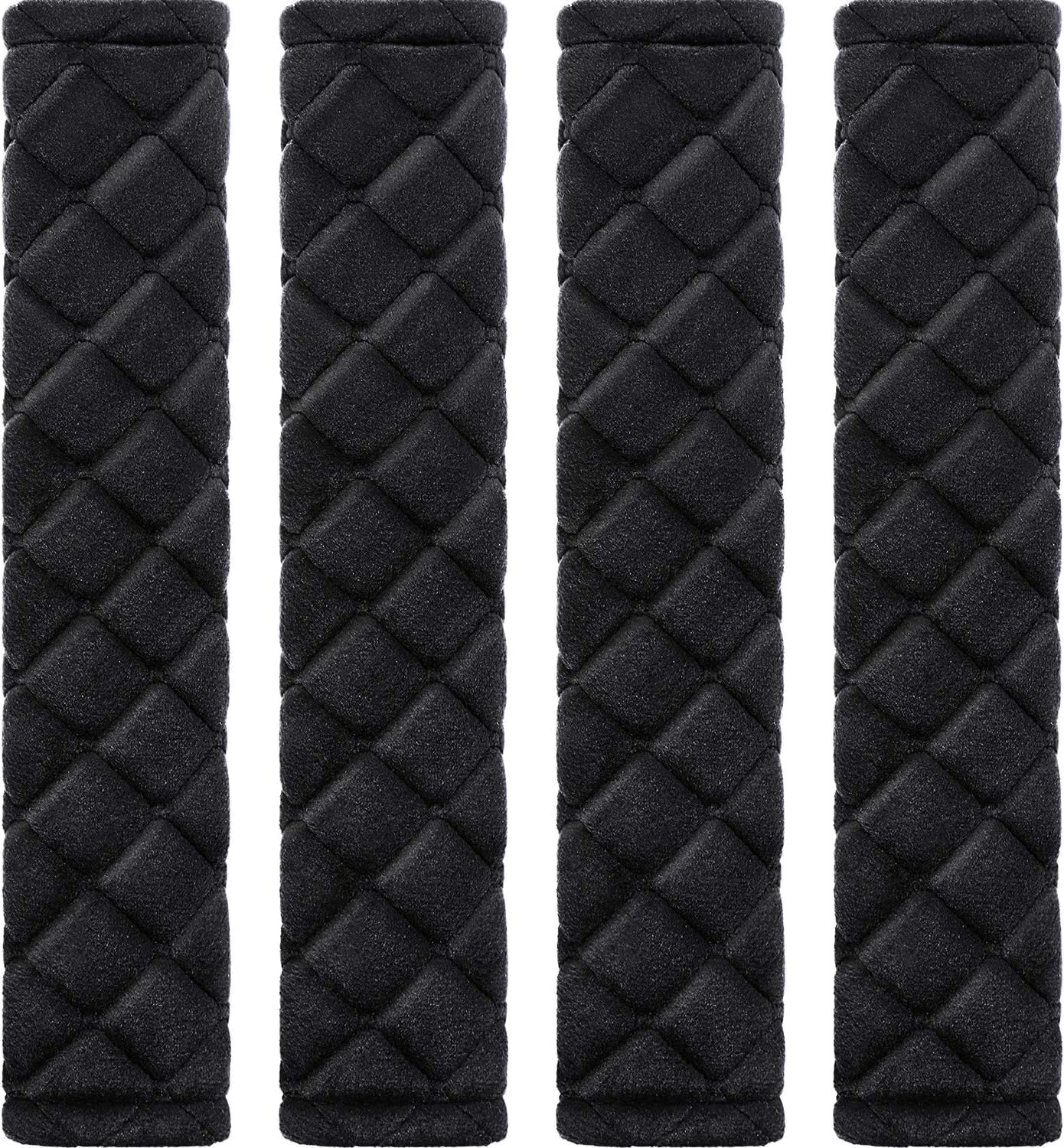 4 Pack Seat Belt Cover Extra Long Seat Belt Pads for Car Soft Comfort Shoulder Strap Covers Harness Pads Helps Protect Your Neck and Shoulder(24.5Cm,Black) image number 5