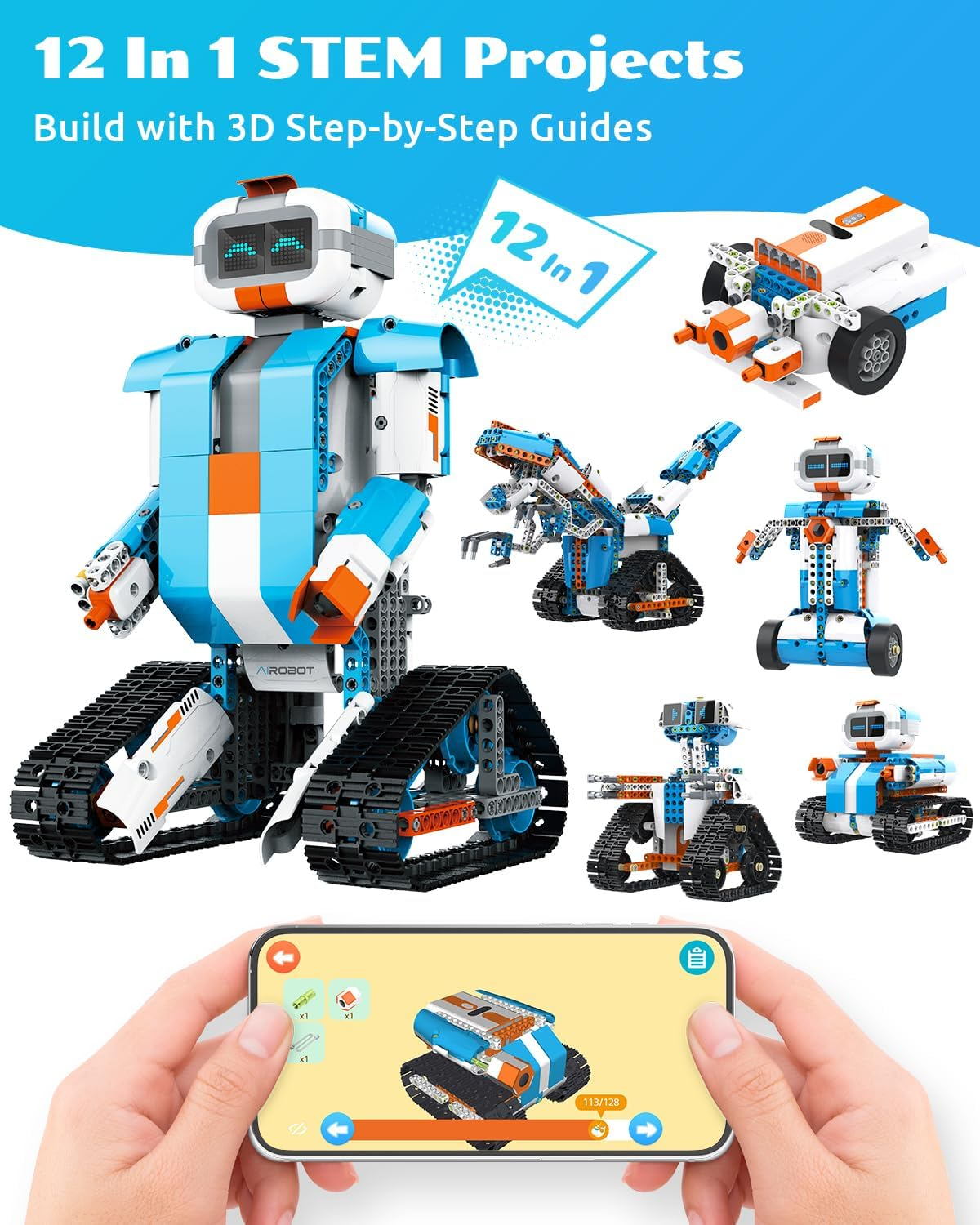Whalesbot E7 Pro Coding Robot for Kids 8+ Years, Scratch Coding Support Controller | STEM Toys Education of Programming | APP 3D Model Resource & Story Tutorial for Boys and Girls image number 3