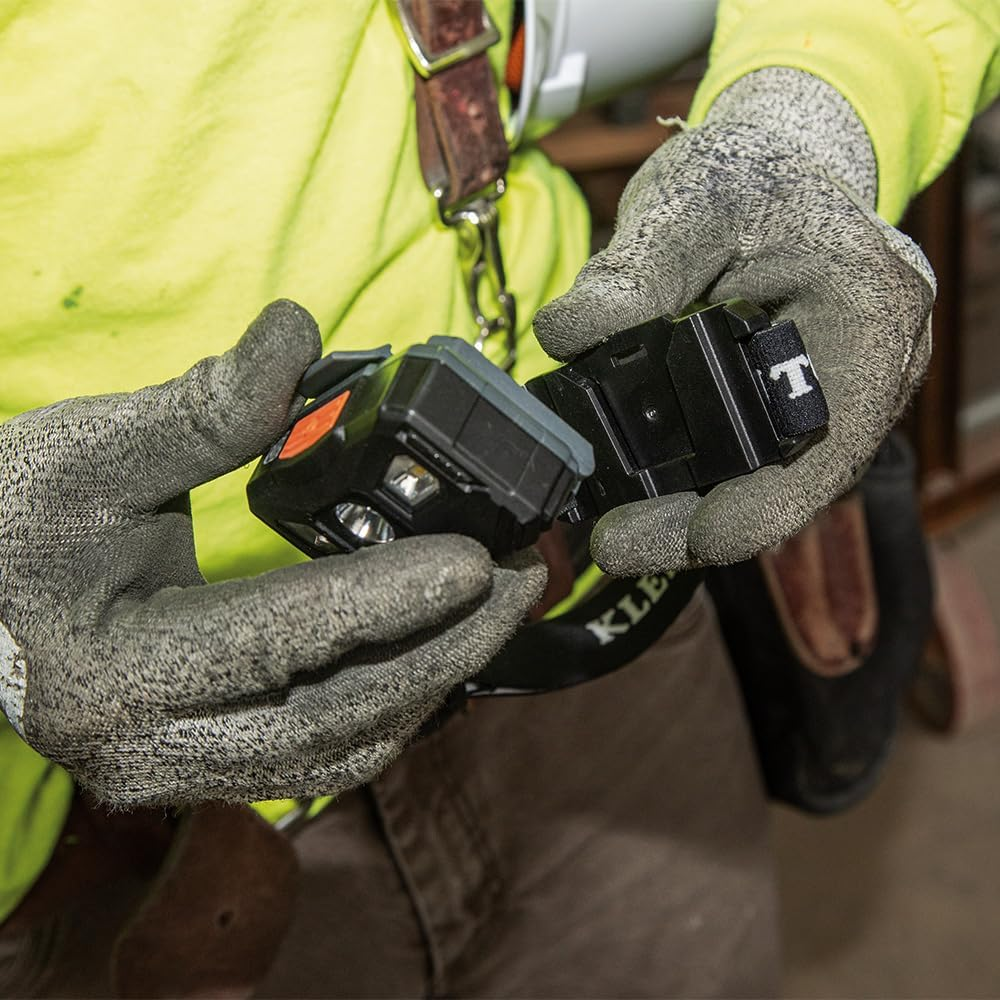 Klein Tools A-56048 400 Lumens Rechargeable Headlamp with Fabric Strap