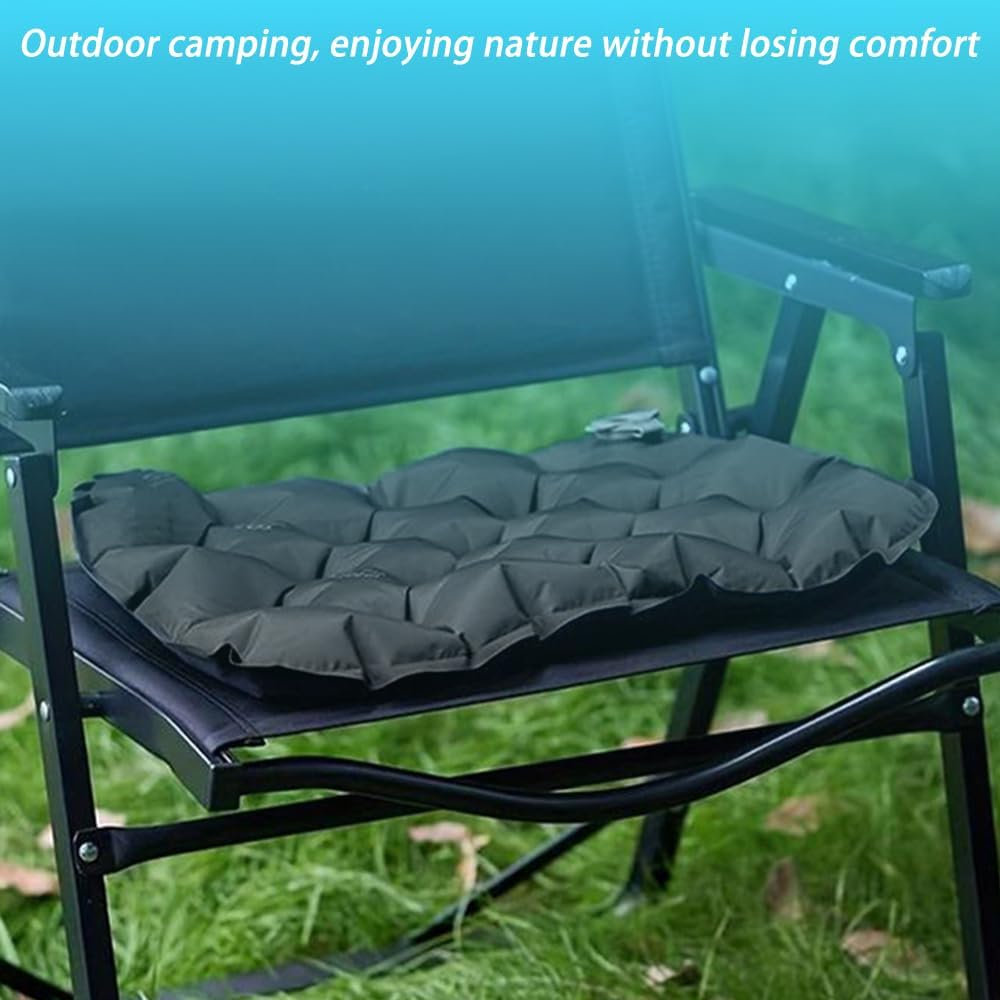 Inflatable Seat Cushion for Sore Prevention, Travel Seat Cushion with Waterproof, Portable Mat to Sit on for Camping Walking Hiking Travel Fishing,Pressure Relief Cushion Indoor Outdoor image number 3