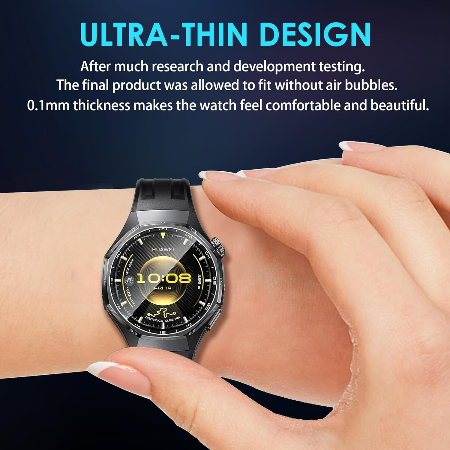 Lemxiee 2 Pack Tempered Glass for HUAWEI Watch GT 6 Pro 46Mm Screen Protector Protection Film - Amazfit T-Rex 3 Pro 48Mm image number 3