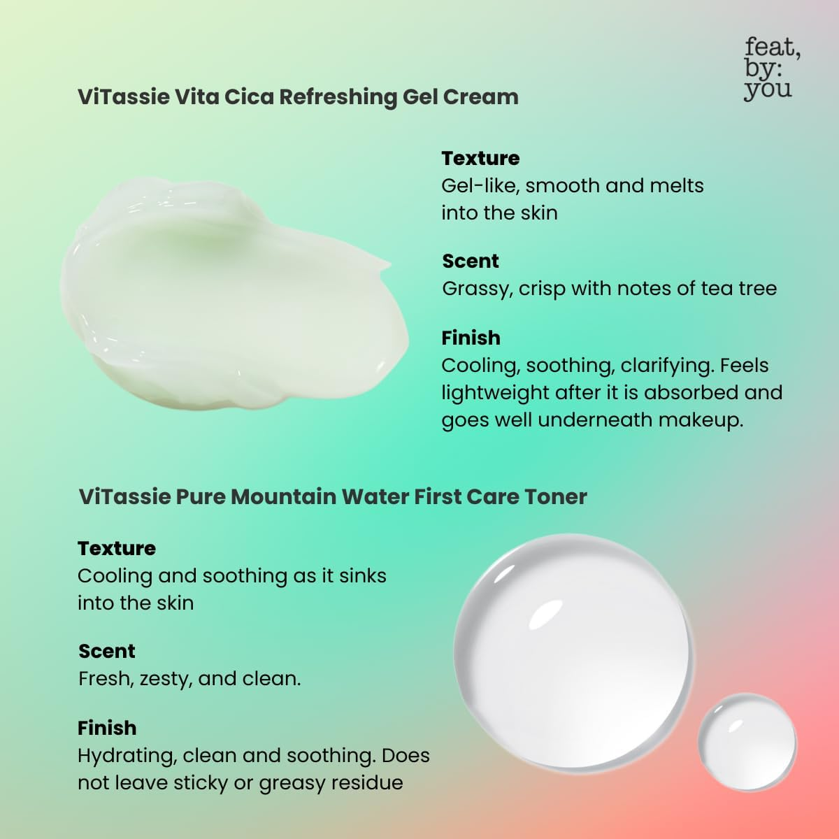 Vitassie the Essentials Trio, Daily Skincare Essentials, Soothing Hydrating and Cooling Finish, Revitalizes and Brightens Dull Skin, Foaming Cleanser, Refreshing Toner, Gel Cream image number 3