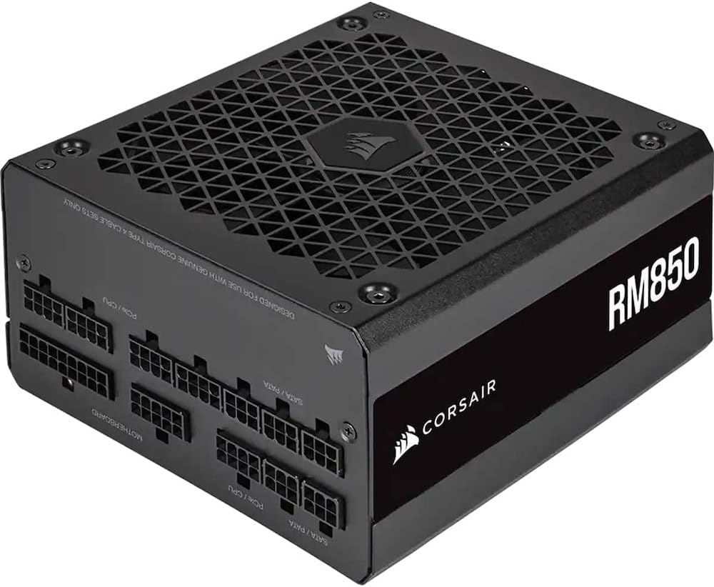Corsair RM850 (2021), RM Series, 850 Watt 80 plus Gold Fully Modular ATX Power Supply (Three EPS12V Ports, Quiet Operation, Zero RPM Fan Mode, Capacitors Rated at 105 &deg;C), White