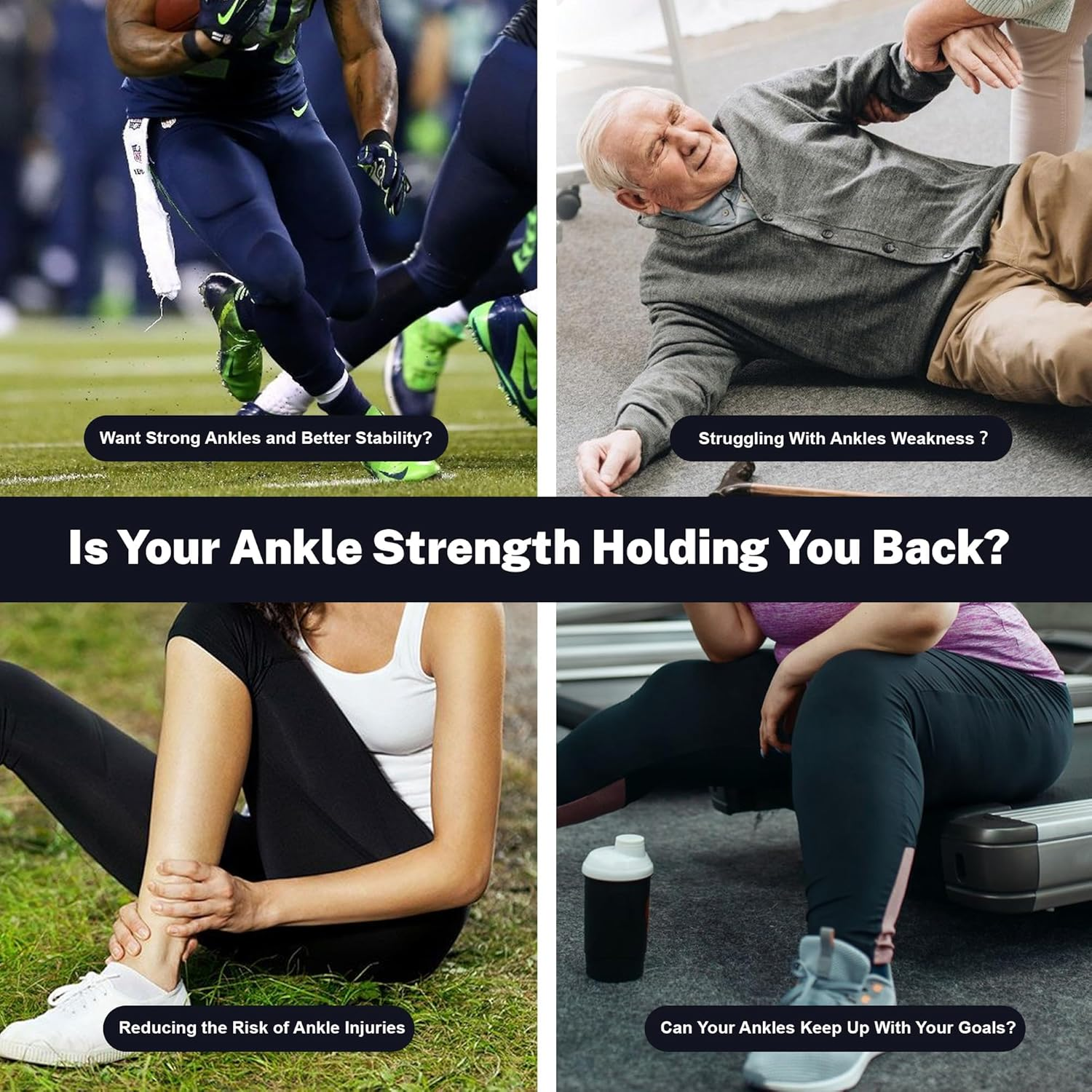 Adjustable Ankle Balance Board with 2 Sidekick Ankle Boards and 6 Balance Bars, Versatile Ankle Strengthener for Stability, Rehab & Pain Relief image number 1