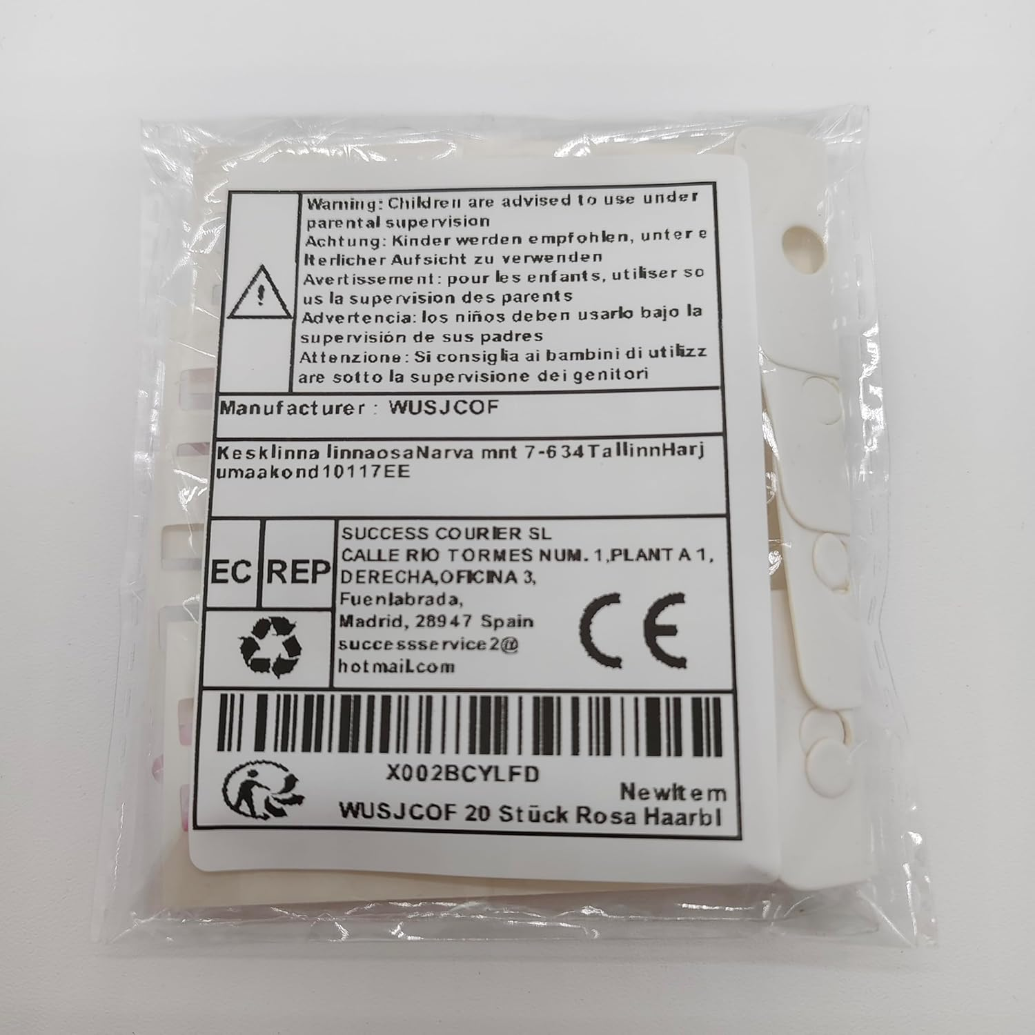 WUSJCOF Pack of 20 Pink Hair Flowers Hair Clips Communion Wedding with Rhinestones Girls Women 4 Styles Festive Accessories image number 2