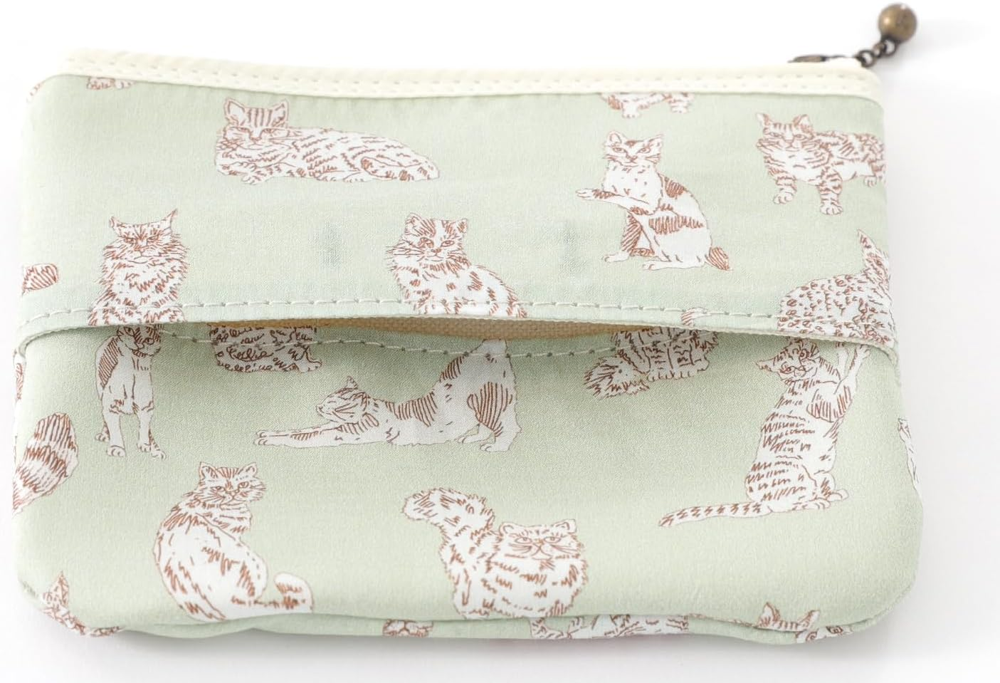 Ddintex Floret London Tissue Pouch 02 Miao Mint, 5.3 X 4.3 Inches (13.5 X 11 Cm) [With Liberty Print] image number 2