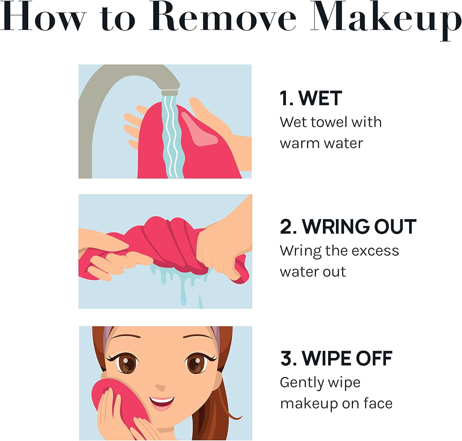 AOA Studio Microfiber Face Cloth Makeup Erase Remover Face Towels Reusable Microfiber Cleansing Towel Remove Makeup with Water7.8" X 6.2", All Skin Type and Even Sensitive Skin (8 Packs) image number 3