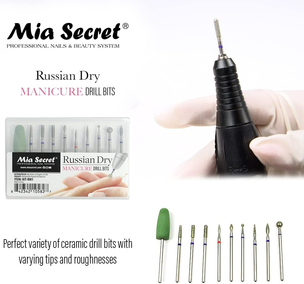 Mia Secret PROFESSIONAL RUSSIAN DRY Manicure Drill Bit Set