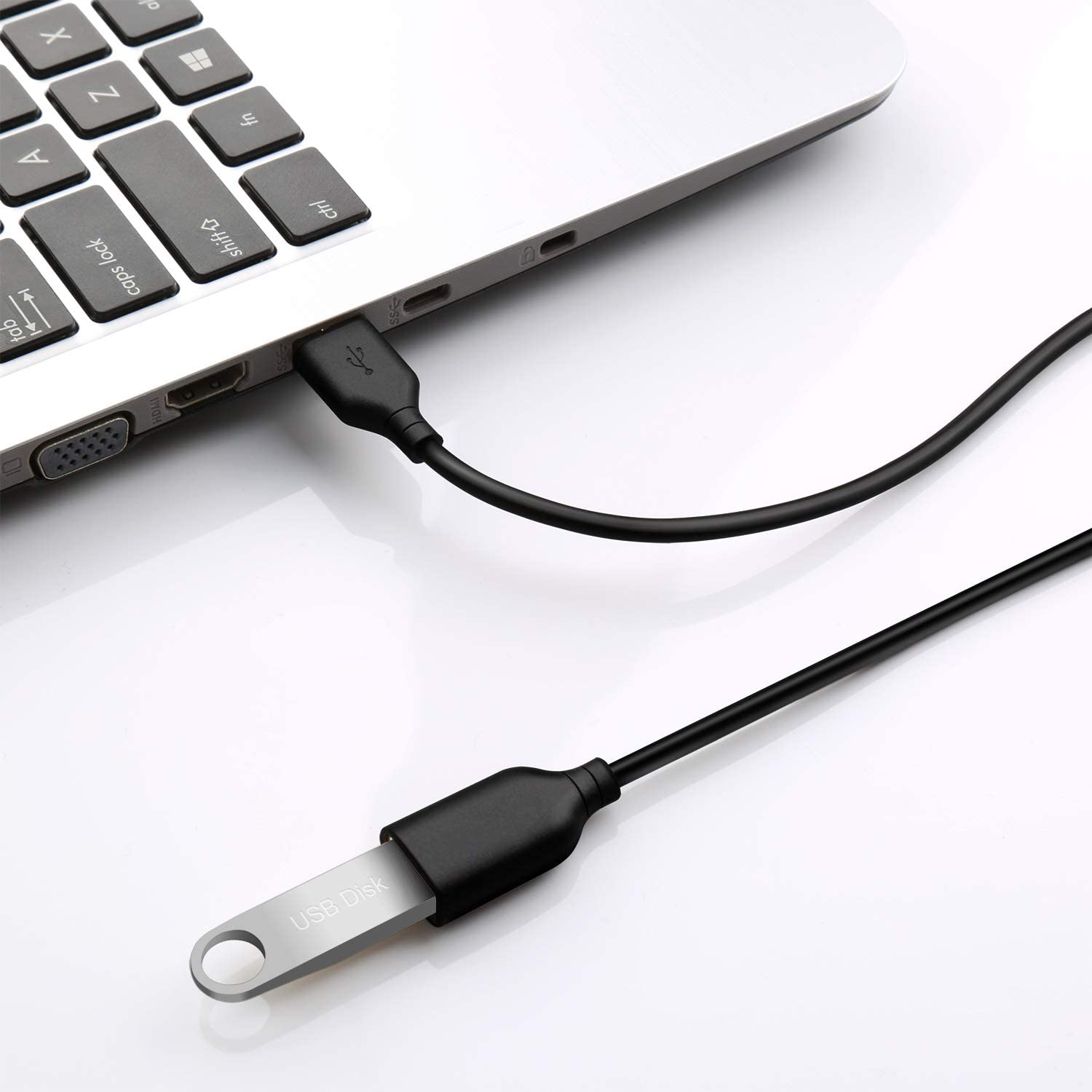 Fasgear [1.8M] USB 2.0 Extension Cable - Type a Male to Female USB Extender Cord for Printer, Xbox Kinect, Playstation, Camera, Webcam, USB Headset, Security Camera (6Ft, Black) image number 2