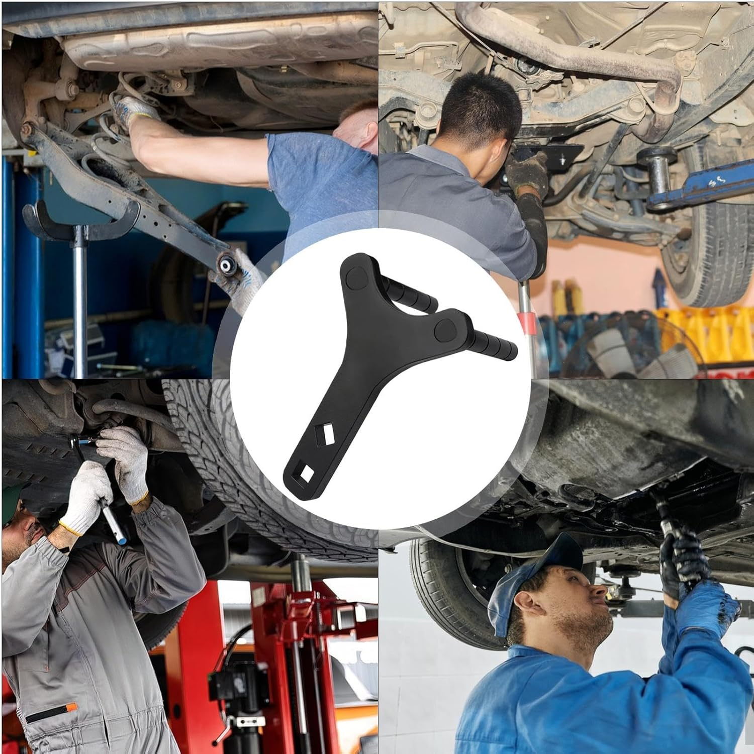 Automotive Bushing Removal Kit - Ball Joint Separator, Lower Control Arm Extractor | Front Wheel Drive Precision Alignment Tool, Lower Control Arm Ball Joint Puller and Bushing Extractor image number 6