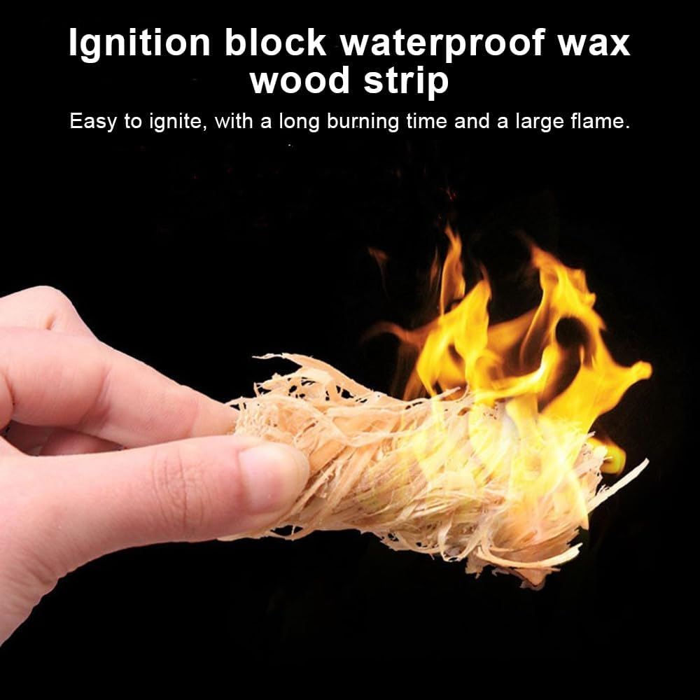 100PCS Fire Starters, Natural Charcoal Fire/Eco Friendly Wood Firelighters/Quick Wax Flame Fire Starters for BBQ, Barbecue Grills, Wood Stove, Smokers, Campfires and Outdoor Fireplaces image number 1