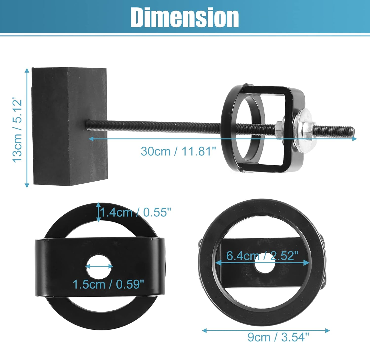 X AUTOHAUX Universal Clutch Compression Tool CCT510 for Polaris Sportsman 700 800 RZR for Kawasaki for Yamaha ATV UTV Snowmobile Primary Secondary Clutch Compression Tool for Ski-Doo Black image number 3