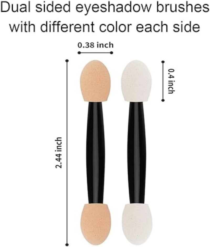 HIDOSNG 60 Pcs Black Eyeshadow Brush, Dual Sided Eye Shadow Sponge, Eye Makeup Applicators image number 5