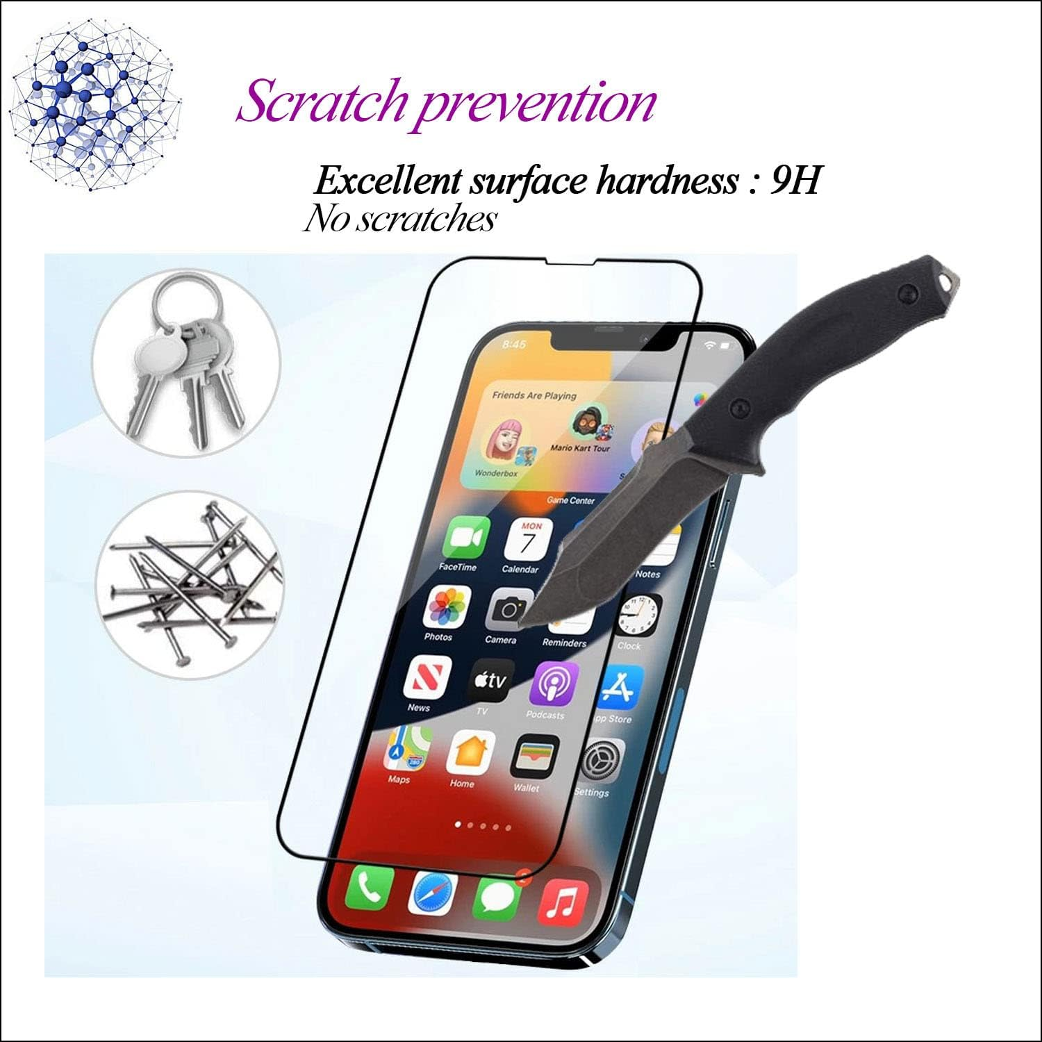 Hxeyraal (3 Pack) Designed for Oppo Reno 8T Tempered Glass Screen Protector, 0.33 Mm, Anti-Scratch, Bubble-Free for Oppo Reno 8T Screen Protector HD