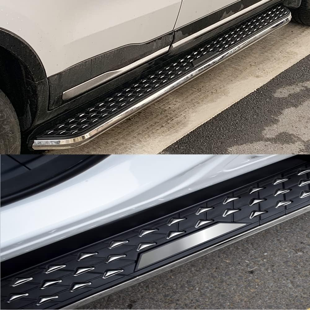 2 Pcs Side Step Running Board Nerfbar Fit for KGM Ssangyong Musso 2019-2026 Aluminium Pedal All Black Step Bars (With Bracket) image number 3