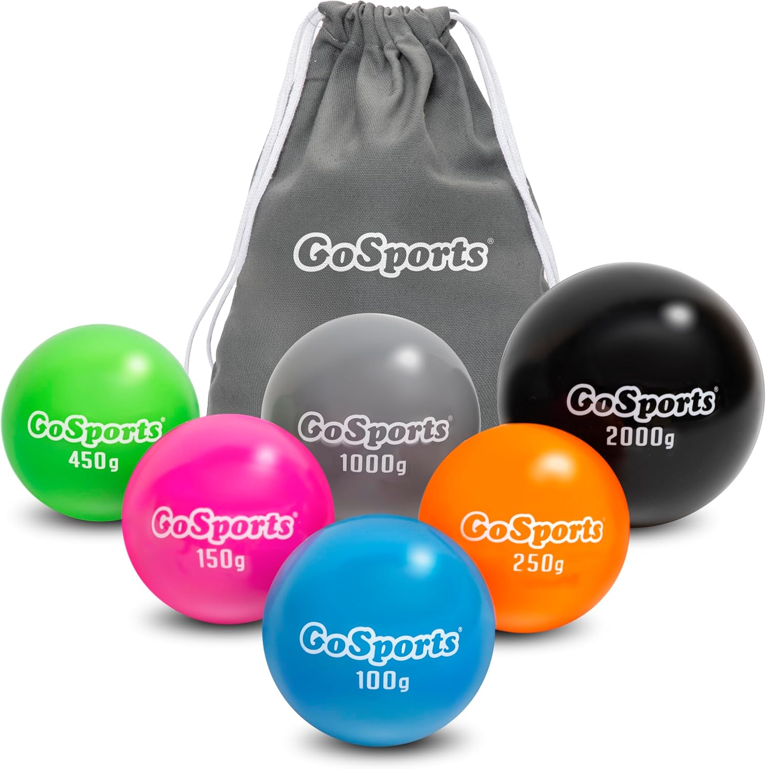 Gosports Plyometric Weighted Balls for Baseball & Softball Training 6 Pack - Variable Weight Balls to Improve Power and Mechanics, Choose Your Set image number 1