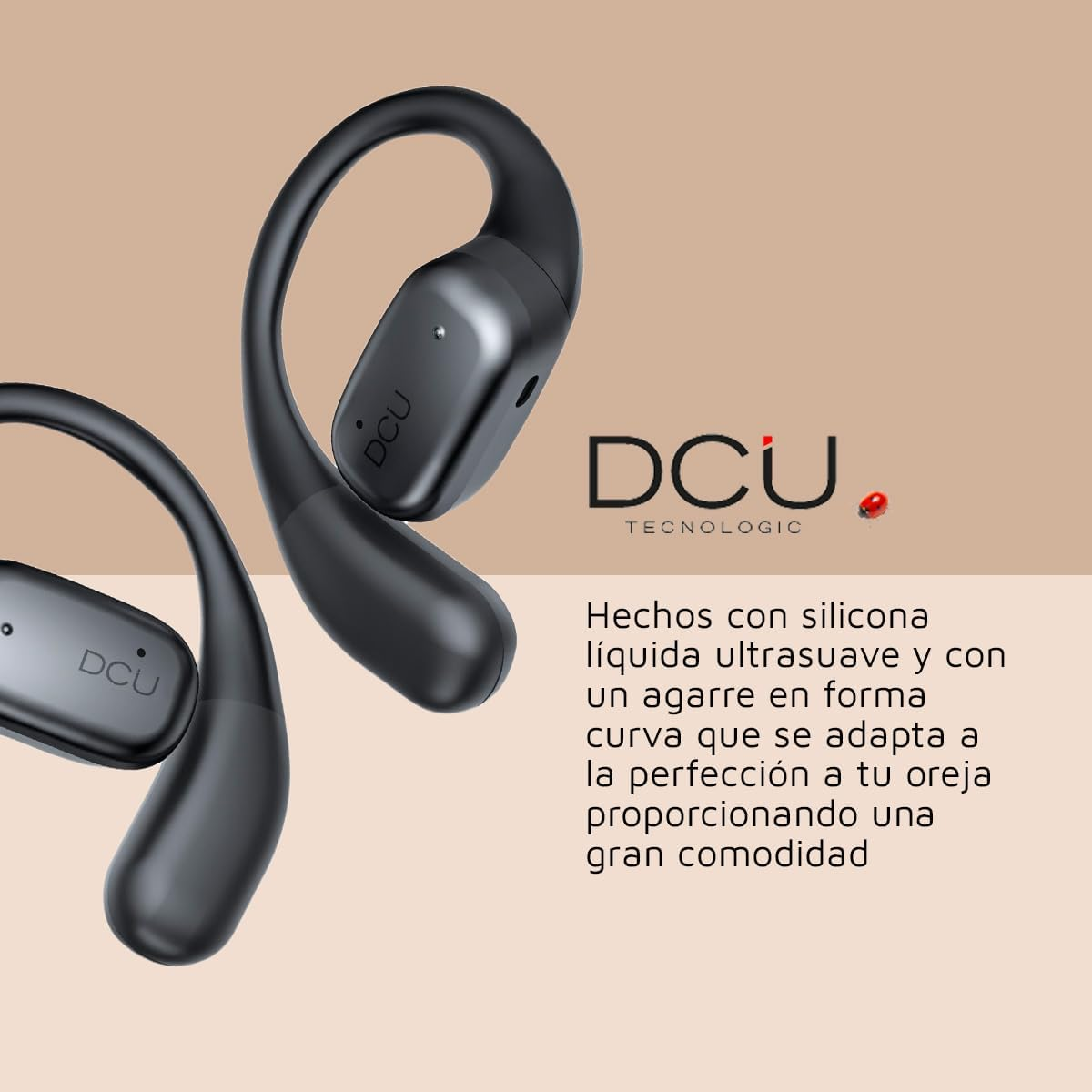 DCU TECNOLOGIC Wireless OWS Headphones with Air Line Technology - Sweat Resistant - Double Point Connectivity
