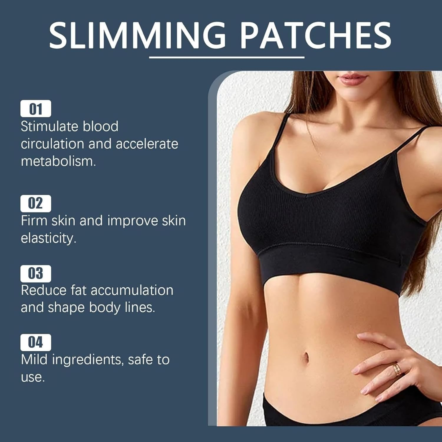 Rejuvacare Ozem Patch, Belly Button Patches for Weight Loss, Firming, Moisturizing & Natural Ingredients for Women & Girls (4 Box) image number 4