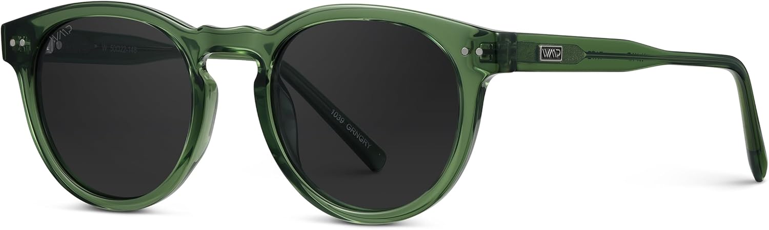 Wearme Pro Polarized Classic round Retro Unisex Sunglasses - Beige Tortoise / Brown Gradient Lens image number 3