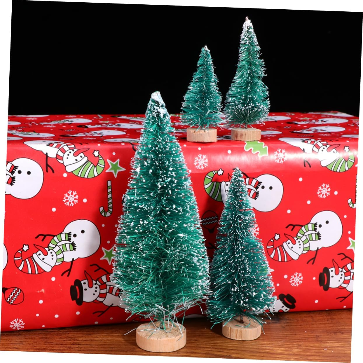 34Pcs Miniature Christmas Tree Ornaments Lifelike Design Stand Christmas Decor for Home and Parties image number 1