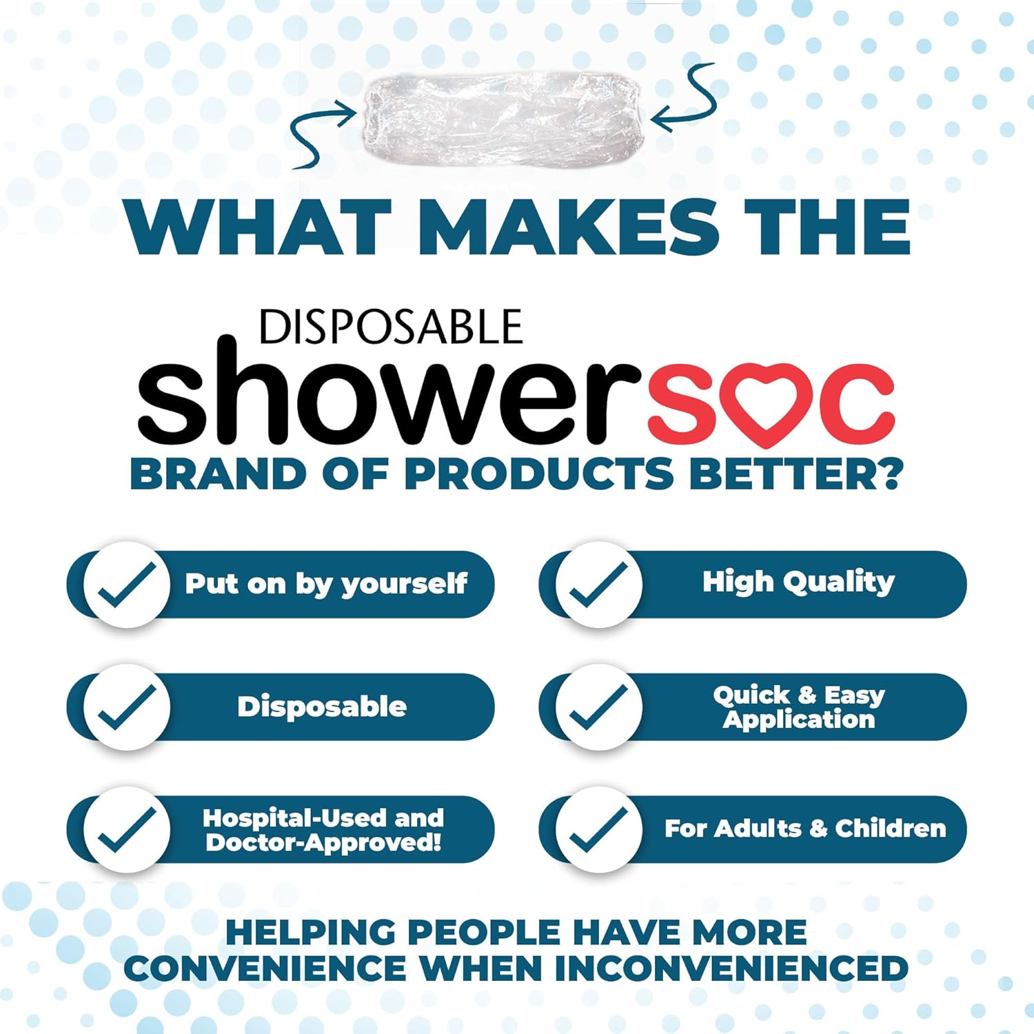 PICC LINE COVER for Showers - 25 Pack - LARGE - Waterproof Disposable - Elbow/Knee - Protector Guard image number 5