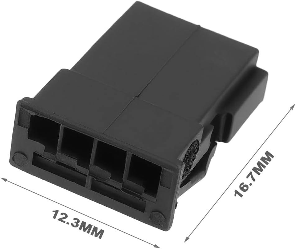 Emsea 2PCS 4-Pin Automotive MQS Sensor Plug Harness Connector Compatible with BMW OE 8377234 968813-1 with Terminals 16.7X12.3Mm Automotive Electrical Sensor Harness Plug image number 6