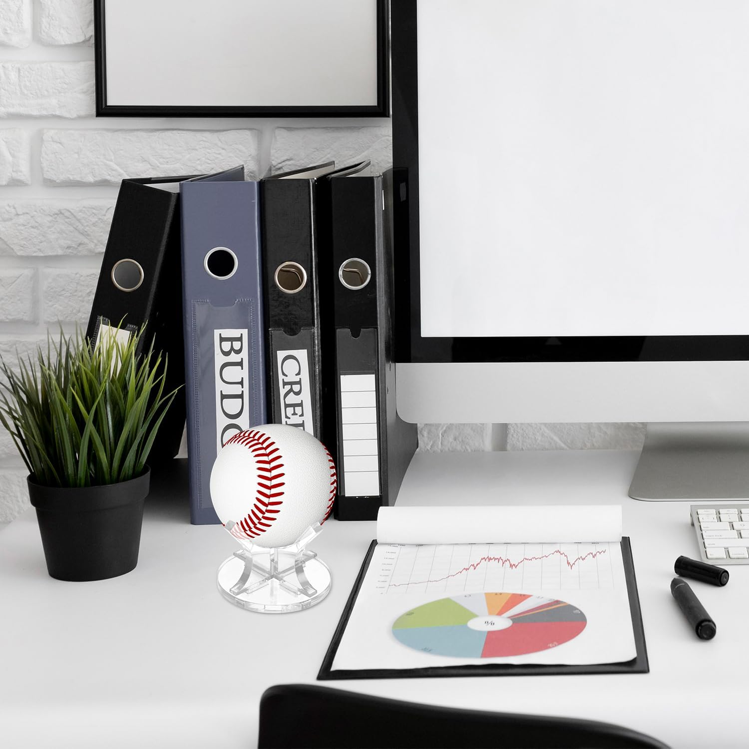 3 Pcs Acrylic Small Ball Stand Holder, Acrylic Baseball Holder Ball Display Holder Acrylic Ball Stand Holder for Golf Baseball Spheres Display image number 4