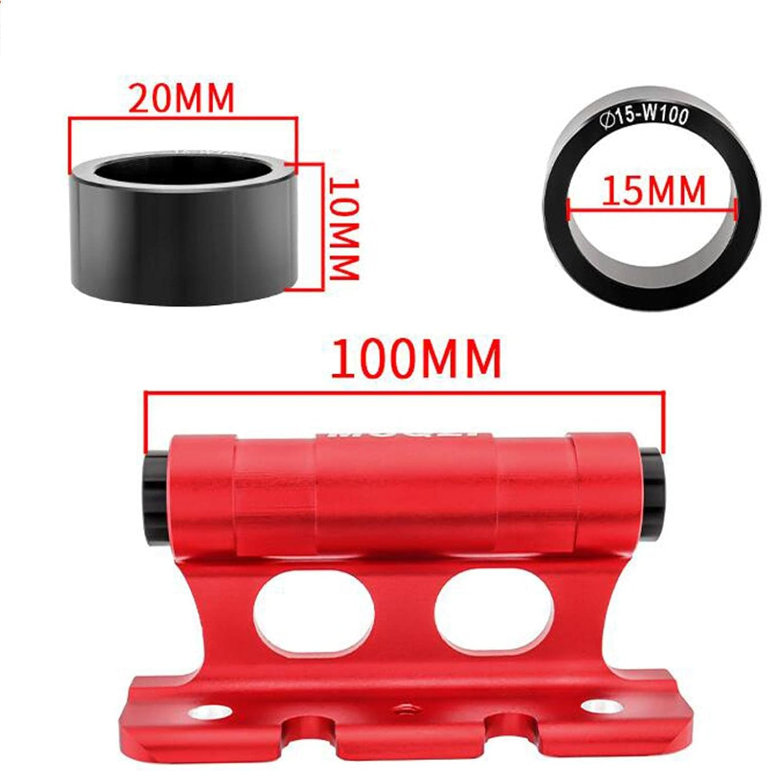 TOOYFUL Bike Fork Mount Car Roof Rack Carrier Quick Release Thru Axle Carrier Parking Rack Bicycle Rear Wheel Rack Installation Mount, Red image number 3