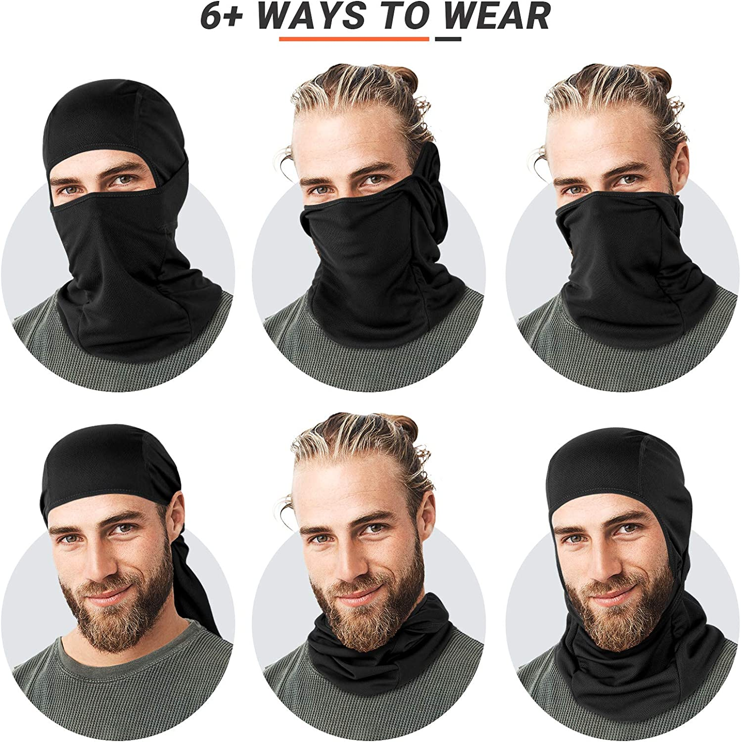 VULKIT Balaclava Face Mask UV Protection Men'S Balaclavas for Motorcycle Fishing Hiking Skiing - Green image number 7