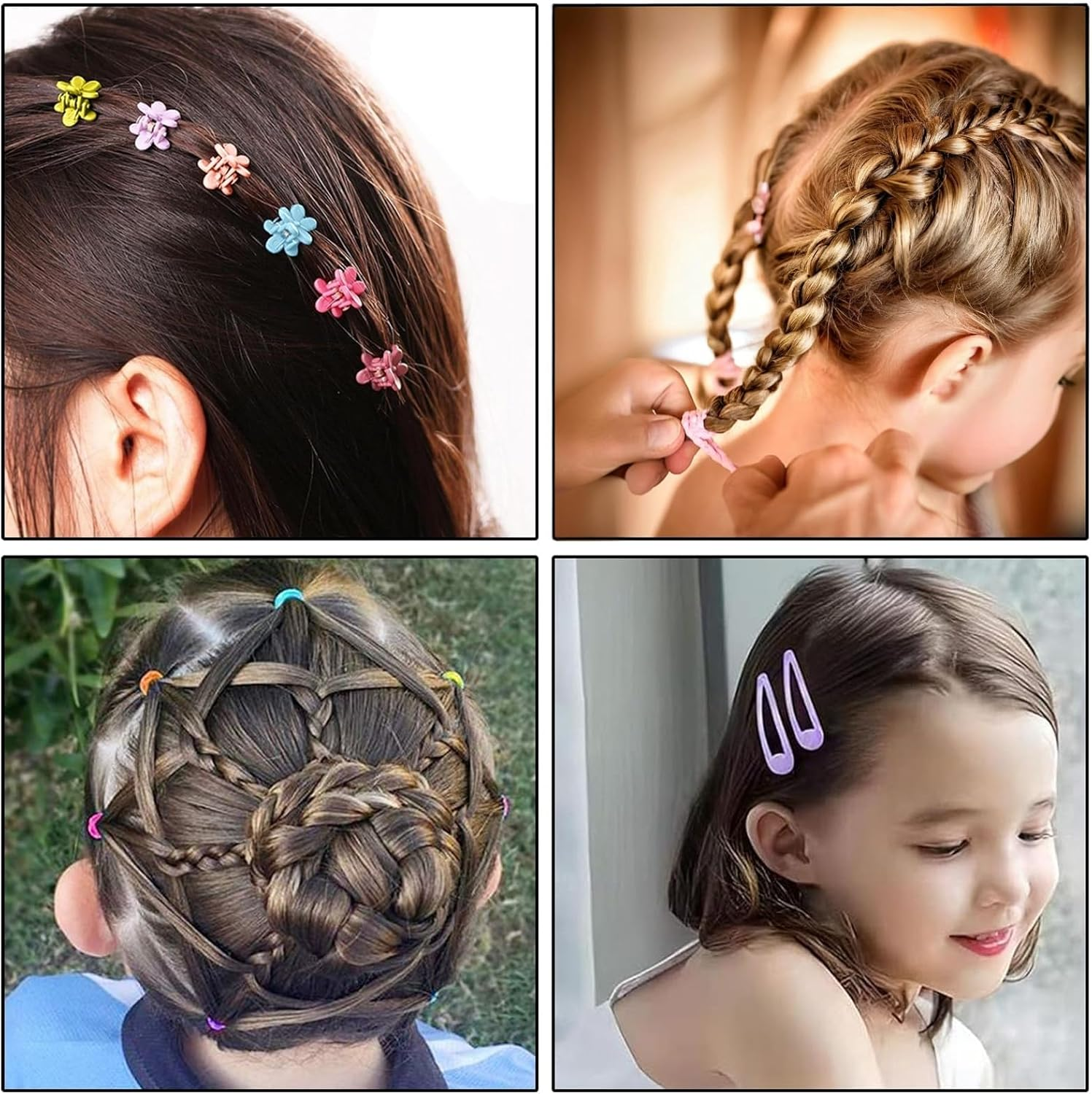 780-Piece Hair Accessories Set for Girls &ndash; Includes Bow Clips, Flower Hair Clips, and Elastic Hair Ties &ndash; Multi-Colored for Kids and Toddlers image number 1