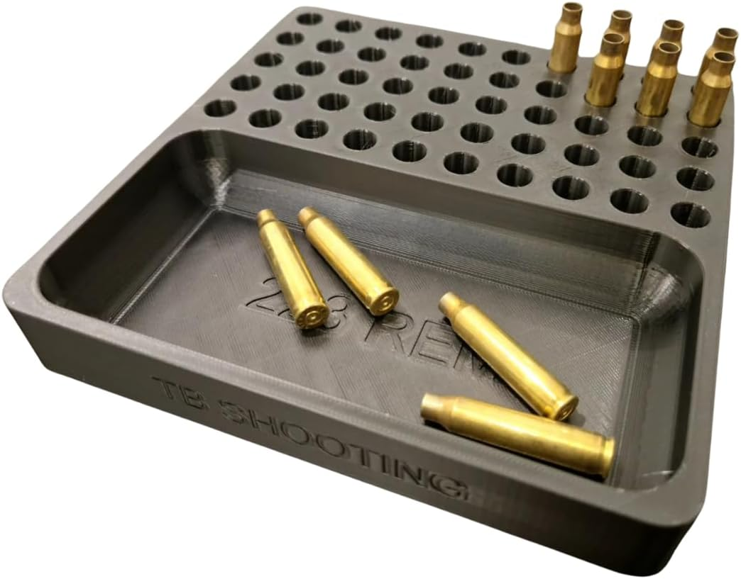 223 REM Reloading Block Ammo Stand Ammunition Loading Tray - 50 round Brass Cartridge Bench Tool