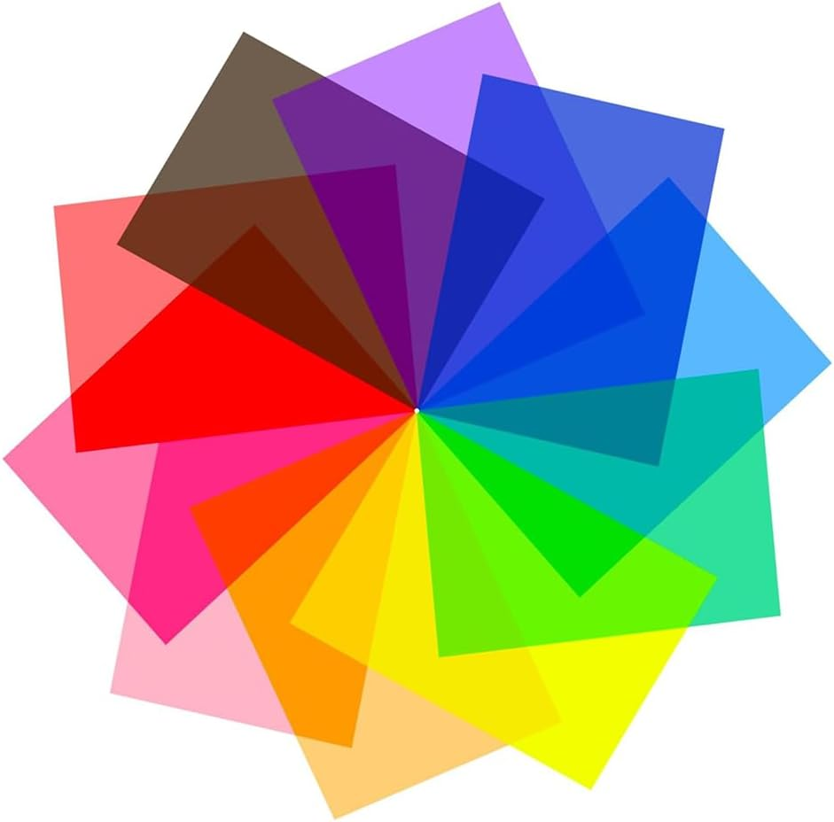 QOOWFEANIG 9Pcs Color Correction Gel Light Filter,Transparent Color Filter Film for Lamps, Headlights & Studio Strobes,High-Quality LED & Photography Lighting Gel for Precise Color Adjustment image number 6