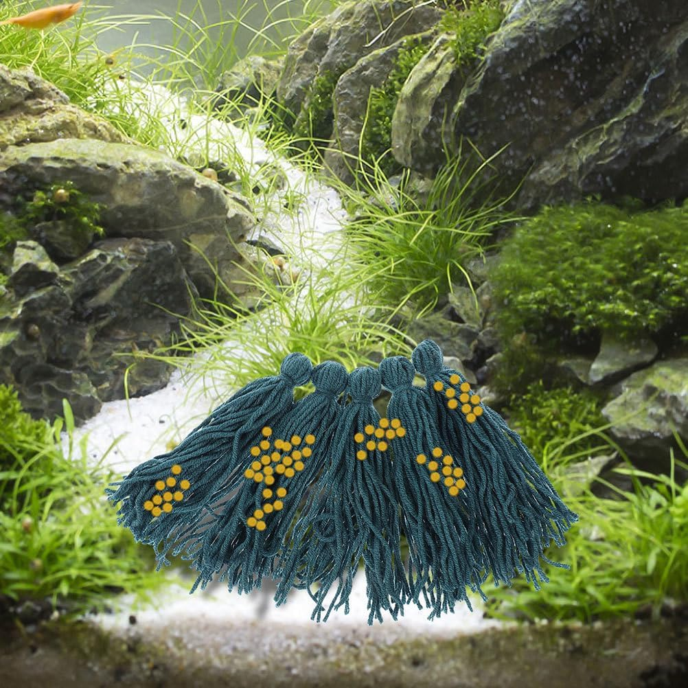 Yardwe Fish Spawning Mops, 10Pcs Floating Fish Breeding Mops for Egg Laying Aquatic Pet Breeding Mop Safe Baby Fish Hideout Decorative Aquarium Grass Spawning Place, D1Z3SK40VJF5915Y1Y11B image number 2